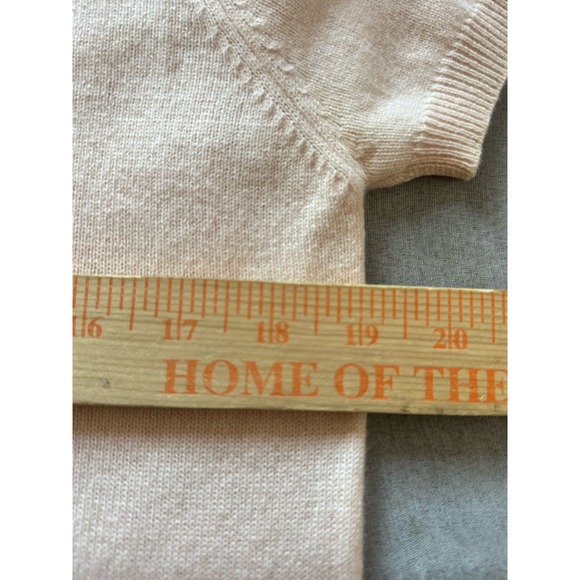 Mendocino 100% Cashmere Blush Sweater Top M Embroidered Floral Soft Feminine - Picture 4 of 5